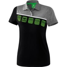 Erima Spprt-Polo 5C (100% Polyester) schwarz/grau Damen