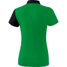 Erima Spprt-Polo 5C (100% Polyester) smaragdgrün/schwarz Damen