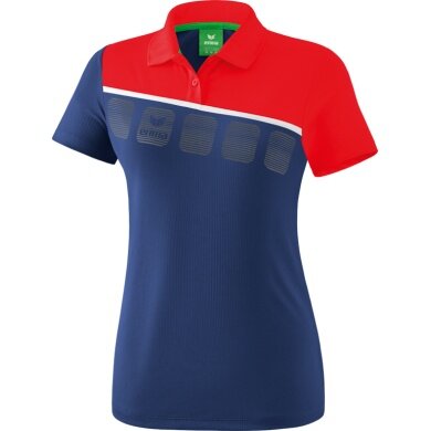 Erima Spprt-Polo 5C (100% Polyester) navyblau/rot Damen