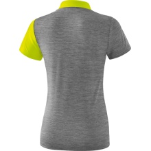 Erima Spprt-Polo 5C (100% Polyester) grau melange/lime Damen