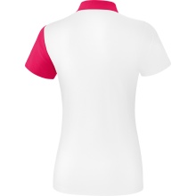 Erima Spprt-Polo 5C (100% Polyester) weiß/rosa Damen