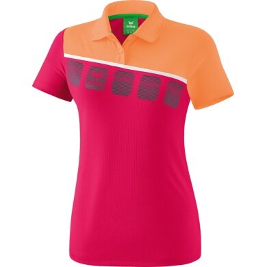 Erima Spprt-Polo 5C (100% Polyester) rosa/peach Damen