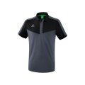 Erima Sport-Polo Squad (100% Polyester) schwarz/grau Herren