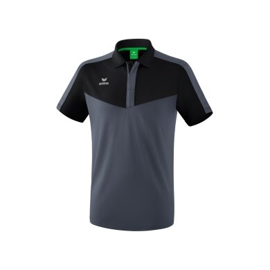 Erima Sport-Polo Squad (100% Polyester) schwarz/grau Herren