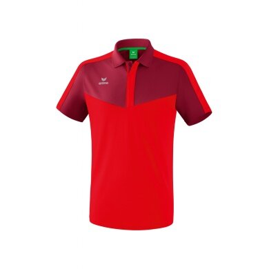 Erima Sport-Polo Squad (100% Polyester) bordeaux/rot Herren