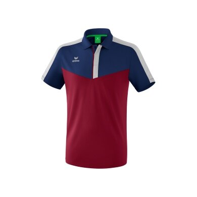 Erima Sport-Polo Squad (100% Polyester) bordeauxrot/navyblau Herren