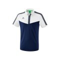 Erima Sport-Polo Squad (100% Polyester) weiss/navyblau Herren