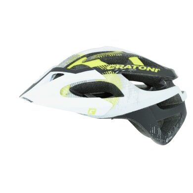 Cratoni Fahrradhelm C-Hawk weiss/schwarz/lime