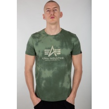 Alpha Industries Tshirt Basic (Baumwolle) Batik olive Herren