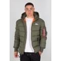 Alpha Industries Winterjacke Hooded Puffer Alpha FD dunkelgrün Herren