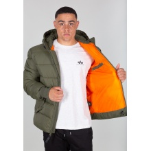 Alpha Industries Winterjacke Hooded Puffer Alpha FD dunkelgrün Herren