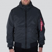 Alpha Industries Fliegerjacke MA-1 Hooded Reflective - reflektierend - schwarz Herren