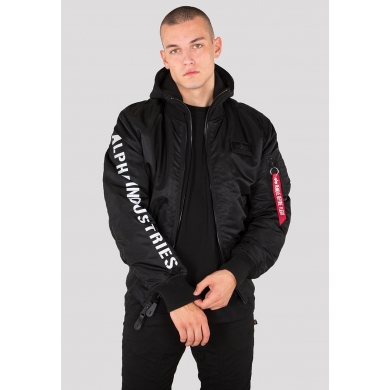 Alpha Industries Fliegerjacke MA-1 D-Tec SE (Special Edition) - winddicht, wasserabweisend - schwarz/reflective Herren