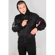 Alpha Industries Fliegerjacke MA-1 D-Tec SE (Special Edition) - winddicht, wasserabweisend - schwarz/reflective Herren