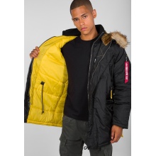 Alpha Industries Winterjacke PPS N3B schwarz/gelb Herren