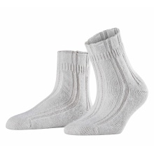 Falke Wohlfühlsocke Bedsock (Angoramischung) silber Damen - 1 Paar