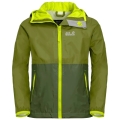 Jack Wolfskin Regenjacke Rainy (wind- und wasserdicht) khaki/grün Kinder