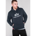 Alpha Industries Kapuzenpullover (Hoodie) Basic Logo navyblau/weiss Herren