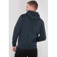 Alpha Industries Kapuzenpullover (Hoodie) Basic Logo navyblau/weiss Herren