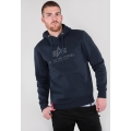 Alpha Industries Kapuzenpullover (Hoodie) Basic Logo dunkelblau/dunkelgau Herren