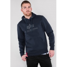 Alpha Industries Kapuzenpullover (Hoodie) Basic Logo dunkelblau/dunkelgau Herren