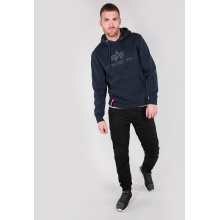 Alpha Industries Kapuzenpullover (Hoodie) Basic Logo dunkelblau/dunkelgau Herren