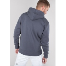 Alpha Industries Kapuzenpullover (Hoodie) Basic Logo grau/weiss Herren