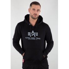 Alpha Industries Kapuzenpullover (Hoodie) reflektierender Print schwarz Herren