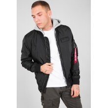 Alpha Industries Fliegerjacke MA-1 TT mit Kapuze schwarz/grau Herren