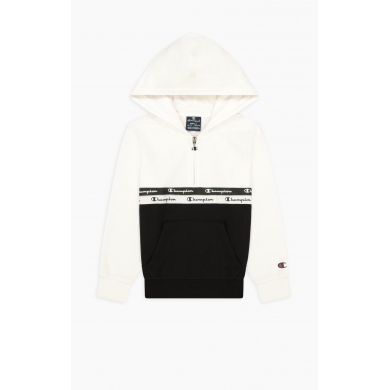 Champion Kapuzenpullover Half Zip (Hoodie) American Tape weiss/schwarz Jungen