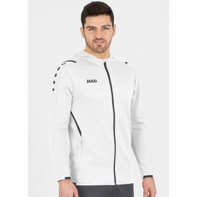 JAKO Trainingsjacke Challenge mit Kapuze weiss Herren