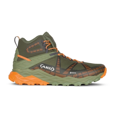 AKU Wanderschuhe Flyrock Mid GTX (wasserdicht) 2024 militärgrün/orange Herren