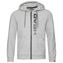 Head Hoodie mit Kapuze Club Fynn Fullzip hellgrau Herren