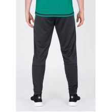 JAKO Trainingshose Pant Active (100% Polyester) lang anthrazitgrau/türkis Jungen