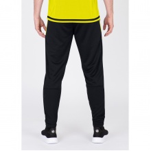 JAKO Trainingshose Pant Active (100% Polyester) lang schwarz/neongelb Herren