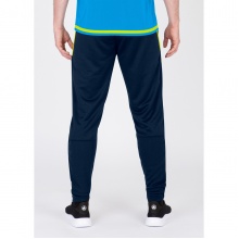 JAKO Trainingshose Pant Active (100% Polyester) lang marineblau/neongelb Jungen