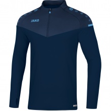 JAKO Sport-Langarmshirt Ziptop Champ 2.0 (100% Polyester) marine/blau/hellblau Kinder