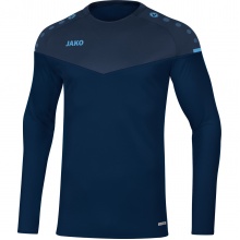 JAKO Sport-Langarmshirt Sweat Champ 2.0 (100% Polyester) marineblau/hellblau Kinder