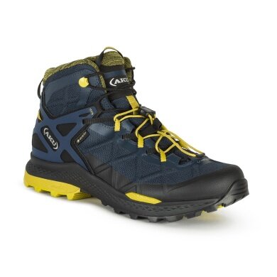 AKU Wanderschuhe Rocket Mid GTX (Fast-Hiking, wasserdicht) blau/gelb Herren