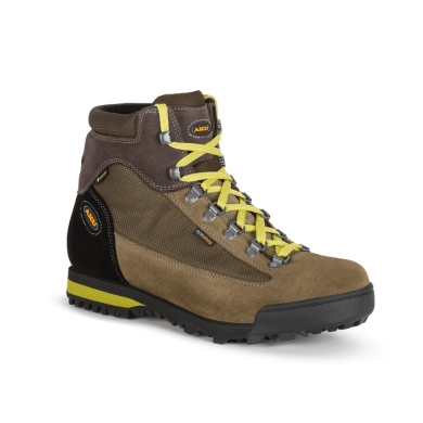 AKU Wanderschuhe Slope Original GTX (Trekking, wasserdicht, Made in Italy) braun/lime Herren