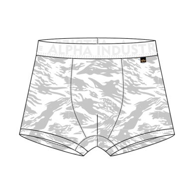 Alpha Industries Boxershorts Graphic AOP weiss Herren - 2er Pack