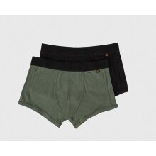 Alpha Industries Boxershorts Al Tape dunkelgrün/schwarz Herren - 2er Pack