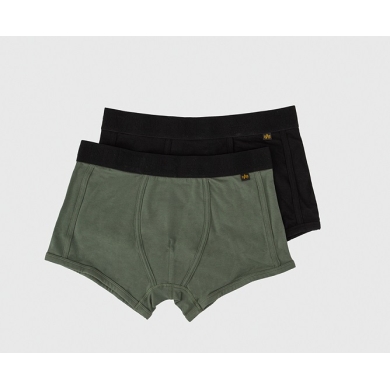 Alpha Industries Boxershorts Al Tape dunkelgrün/schwarz Herren - 2er Pack