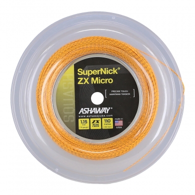 Ashaway Squashsaite Super Nick ZX Micro orange/blau 110m Rolle