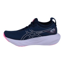 Asics Laufschuhe Gel Nimbus 25 (Dämpfung) dunkelblau/pink Damen