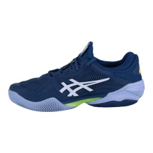 Asics Tennisschuhe Gel Court FF 3 Clay/Sandplatz/Stabilität 2024 makoblau/weiss Herren