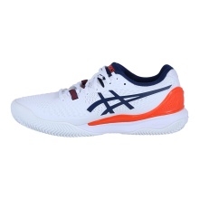 Asics Tennisschuhe Gel Resolution 9 Clay/Sandplatz (Stabilität) 2024 weiss/orange Herren