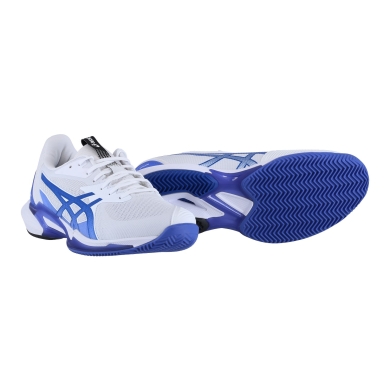 Asics Tennisschuhe Solution Speed FF 3 Clay/Sandplatz/Leichtigkeit 2024 weiss/blau Herren