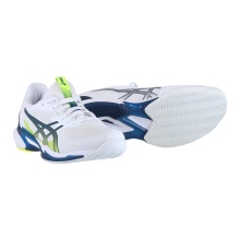 Asics Tennisschuhe Solution Speed FF 3 Clay/Sandplatz/Leichtigkeit 2024 weiss/makoblau Herren