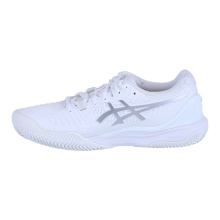 Asics Tennisschuhe Gel Resolution 9 Clay/Sandplatz/Stabilität 2023 weiss/silber Damen